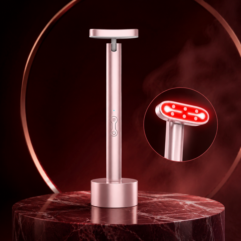 Wand Éclatra Rose Gold luminothérapie rouge 620nm microcourants visage